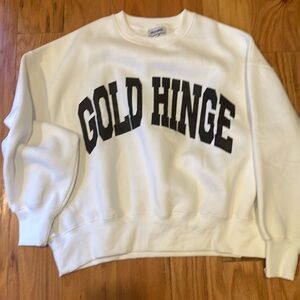 Gold Hinge Wide Arm Ivory sweatshirt